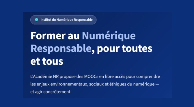 MOOC Sensibilisation au numérique responsable – INR